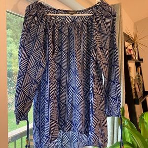 NM Geometric pattern print tunic top-Sz S